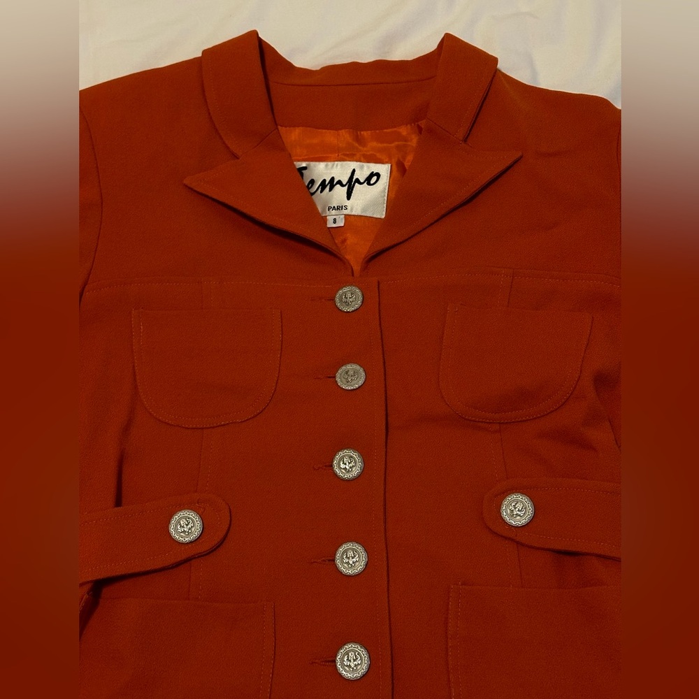Vintage Orange Blazer - Picture 2 of 3